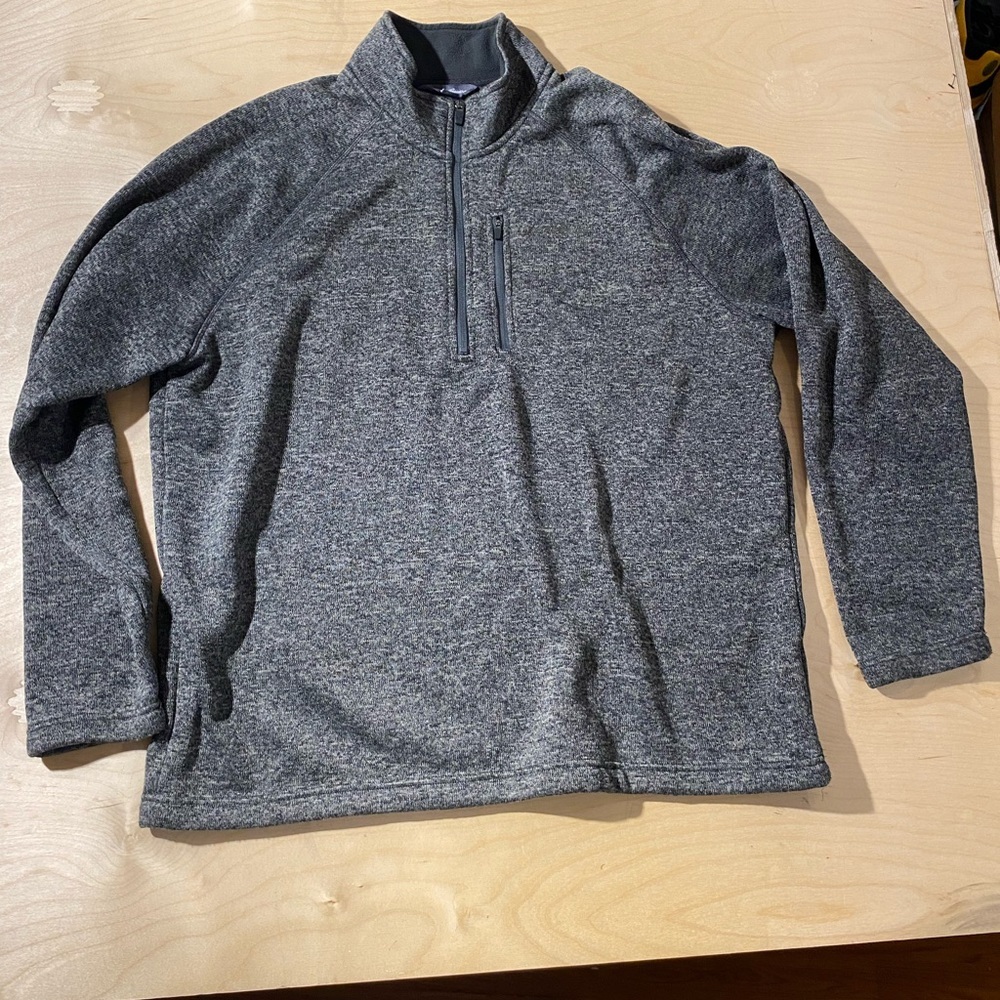 Eddie Bauer Charcoal Quarter-Zip Fleece XXL (NS)